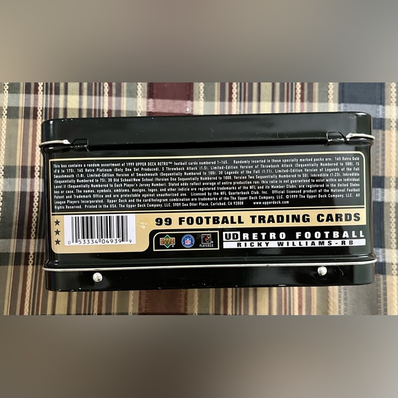 1999 Upper Deck Retro Trading Card Ricky Williams Lunch Box - Picture 5 of 5